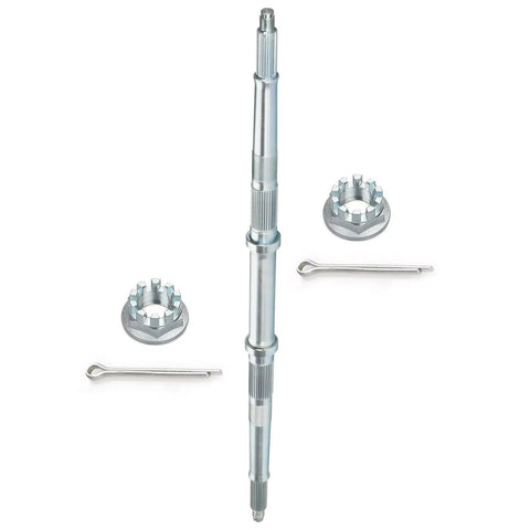 Rear Wheel Axle Shaft 42310-HC5-970 For Honda FourTrax 300 2x4 4x4 TRX300 FW 1993 2000 OEM Quality Replacement Shaft For Solid Fit And Smooth Handling Ready For The Trail, silver metal axle with nuts