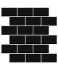 Subway Style Peel And Stick Tiles For Kitchen Backsplash 12 Inch By 12 Inch Thicker Version 2mm To 2.5mm black tile pattern