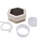No Sweat Portable Folding Mini Washer Featuring Quick Wash And Spin Cycle, 5.5 Pound Capacity, Slick Khaki Build with accessories.