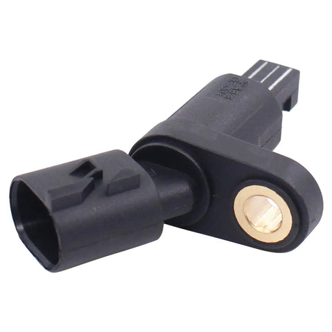 Heavy Duty Abs Wheel Speed Sensor Crafted With Top Shelf Engineering For Slick Handling And Dead Nuts Braking Reliability On Audi Tt Vw Beetle Golf Jetta Direct Fit Oem Standard close-up showing connector and mounting hole.