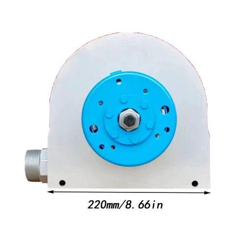 Front view of 2kW Portable Micro Hydro Generator With 110V 230V Output 60Hz Water Turbine Aluminum Alloy For Off Grid Power Backup
