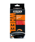 Solid Alloy Wheel Repair Kit For Black Rims Smooths Out Curb Rash And Road Scuffs DIY, packaged box showing the all-inclusive set.