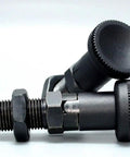 Top Shelf M12 Ball Nose Spring Plunger With Self Locking Adjustment Knob Premium Carbon Steel core, precision grip for workbench use.