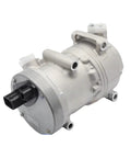 Rock Solid Electric Air Conditioning Compressor Swap For Toyota Bz4x And Bz3 Vehicles Sw0424001900, silver motor component with ports.