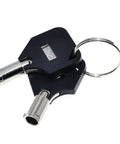 Double Side Pull Out Key Elevator Lock Switch With 2 Keys Including 12mm Nut Vending Machine Security Lockout Kit, 102 model, black metal