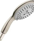 Raindance E 4 Inch Handheld Shower Head With Easy Install RainAir BalanceAir And Whirl Spray Modes side view