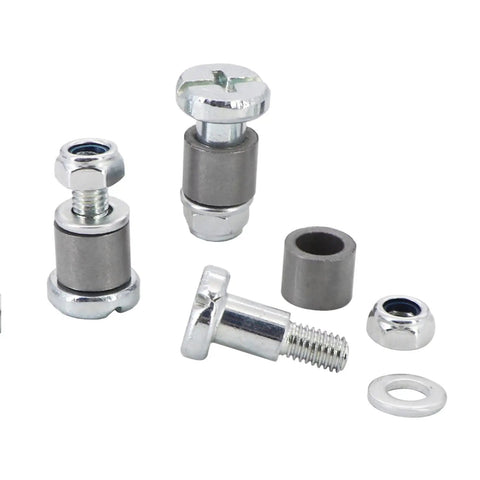 Top Shelf 3 Pack Trimmer Head Shoulder Bolt Kit parts with shiny steel bolts, nuts, and bushings for Stihl weedeater use.