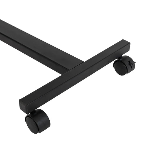Adjustable Height Rolling Computer Desk base with lockable casters, sturdy black steel, part of Crush Your Daily Grind With This Rock Solid Adjustable Height Rolling Computer Desk Featuring Lockable Casters And Portable Standing Workstation For Home Office Smooth Mobile Laptop Station Black.