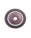 4 Pack 1.5 Inch TPE Rubber Casters Quiet Squeak Free Wheels With Bearings For Smooth Gliding Mobility Ideal For Furniture Carts And Household Use Easy To Install No Tools Required, close-up of single wheel showing bearing detail