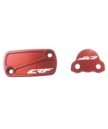 CNC Aluminum Front And Rear Brake Fluid Reservoir Caps In Red For Honda CRF Series From 2002 To 2024 Including CRF150R