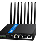 Built To Last 5G LTE Router With SIM Slot And WiFi 6 For Industrial Use M2 IoT Module 802.11ax Wireless Up To 1.8Gbps Three Gigabit LAN Ports OFDMA MU MIMO RM502Q GL Ready For Harsh Environments And Long Deployments with antennas and LAN ports