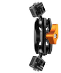 Dual Ball Head Magic Arm For Cameras And Microphones, Adjustable Articulating Mount With Bilateral 1/4 Inch Threads, black and orange