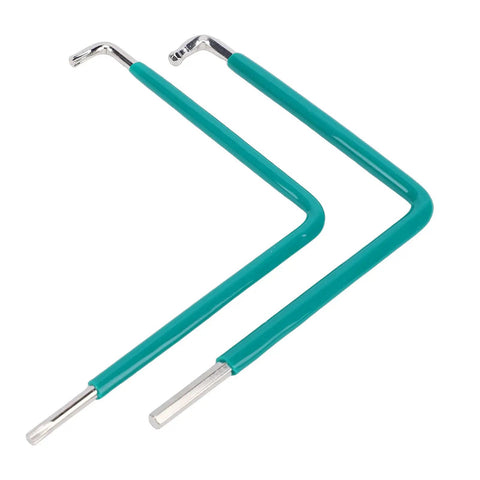 Top Tier Heavy Duty Window And Door Adjustment Tool Set With 59CrV4 Steel Hex Wrenches Plus T15 Star Key And 4mm Ball Head Bit, teal handles