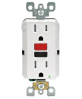 Self-Test Tamper Resistant GFCI Outlet 15 Amp 125-Volt White 4-Pack With Auto Monitoring And Continuous Ground Fault Protection