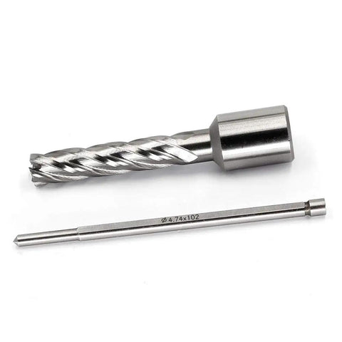 Badass Heavy Duty High Speed Steel Annular Cutter With Weldon Shank And 7/16 Inch Cut Diameter Plus 2 Inch Cutting Depth Built Tough For Magnetic Drills Mills And Large Drill Presses showing cutter and shank.