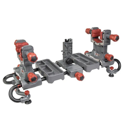 Ultra Gun Vise With Heavy Duty Customizable Design And Non Marring Material For Cleaning Gunsmithing And Maintenance Benchtop Mount With Non Slip Adjustable Feet And Removable Tool Trays