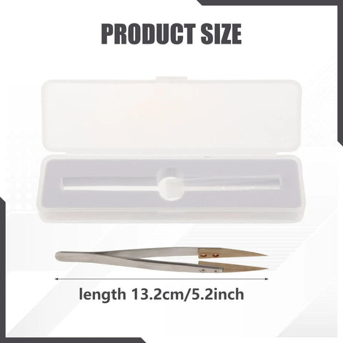 Boxwood Tip Tweezers For Watch Repair, Lightweight High End Precision Tweezers With Insulated Point, Scratch Free Grip, in Packaging
