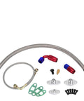 Upgrade Your JDM Build With This Top Tier Turbocharger Oil Feed Drain Return Line Kit Featuring Heavy Duty 4AN And 10AN AN Fittings Designed For Super Hot 1JZgta And 2Jzgte Engines To Maximize Flow And Reliability., braided turbo oil feed and drain line kit with 4AN and 10AN fittings