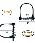 24 Pack Heavy Duty Shaft Locking Pins With Drop Dead Silent Springs For Tree Stands Hunting Ladders And Yard Safety Hardware 1-5/8 inch size diagram.
