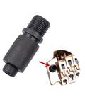 Top Pick Double Tremolo Arm Coupling Kit With Locking Socket For Electric Guitar Upgrades Durable Metal Alloy Black Push In Design, black adapter