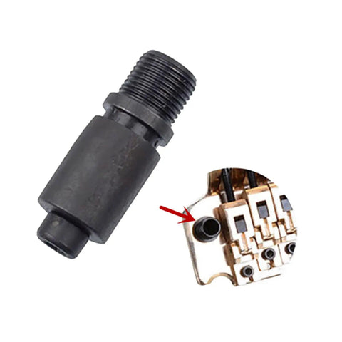 Top Pick Double Tremolo Arm Coupling Kit With Locking Socket For Electric Guitar Upgrades Durable Metal Alloy Black Push In Design, black adapter