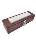 Pro Shop Tested 150mm Ceramic Calibration Block For Dial Calipers And Micrometers in a brown protective case.