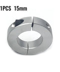 Rad Aluminum Double Split Shaft Collar Size 15mm Adjustable Clamp With Anodized Finish For Machinery Providing Kickass Durability And Super Strong Grip For Soft Shafts And Keeps Polished Look For Industrial Work And DIY Builds For Heavy Loads., 15mm aluminum split shaft collar