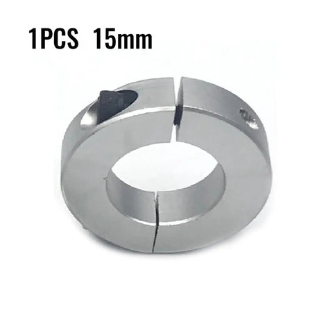 Rad Aluminum Double Split Shaft Collar Size 15mm Adjustable Clamp With Anodized Finish For Machinery Providing Kickass Durability And Super Strong Grip For Soft Shafts And Keeps Polished Look For Industrial Work And DIY Builds For Heavy Loads., 15mm aluminum split shaft collar