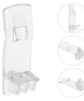 Heavy Duty White Plastic Shelf Holder Pegs Set 50 Built Tough Construction Shelf Supports for cabinets, shown from different angles
