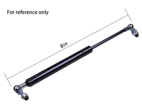 Badass Door Lift Cable Assist Strut And Gas Pressure Spring Kit For Heavy Duty Skid Steer Loader Repair Replacement Part Number 7157893, 9-inch strut with chrome ends.
