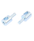 Dual Carburetor Linkage Set With Hardware For Barry Grant Carbs, Adjustable Length Connects Inline Dual Carbs, silver linkage hardware