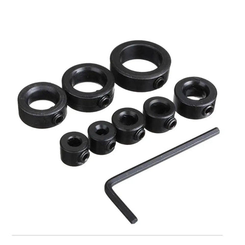 Real Deal Adjustable Depth Stop Collar Kit For Countersink Drill Bits Heavy Duty Woodworking Clamping Positioner with 8 collars