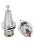 High Precision Iso25 Sk10 Tool Holder With 0.002 Accuracy Fits Er11 Er16 Er20 Chucks, polished steel, ideal for CNC lathe work.