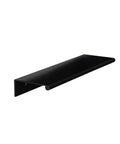 6 Inch Back Mount Finger Edge Pull Cabinet Drawer Handle Matte Black Finish Lightweight Aluminum 10 Pack Dope Kitchen Cabinet Hardware For Sleek Modern Look. Side view.