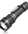 P17 Tactical Flashlight With Dual Tail Switch And Strobe, Beast Mode 4900 Lumen Output, 487 Yard Throw, Portable Gray