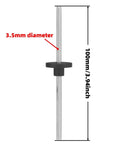 Tr3.5x0.609 Trapezoidal Lead Screw With Nylon Nut For 3D Printers, 100mm Length, 3.5mm Diameter, 304 Stainless Steel