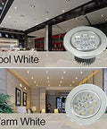 DWLANMLHYA LED Recessed Ceiling Lights 3W 6W 10W 14W 18W COB Spot showing cool white and warm white lighting in modern spaces.