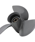 Aluminum Outboard Boat Propeller For 35 To 60 HP Motors Three Blade Right Hand Rotation Gearcase Thirteen Spline Diameter Eleven And One Eighth Inches Pitch Fourteen Inches