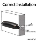 Diagram showing the correct installation of 10 Pack Bin Cup Drawer Pulls Shell Handle Cabinet Hardware In Oil Rubbed Bronze.
