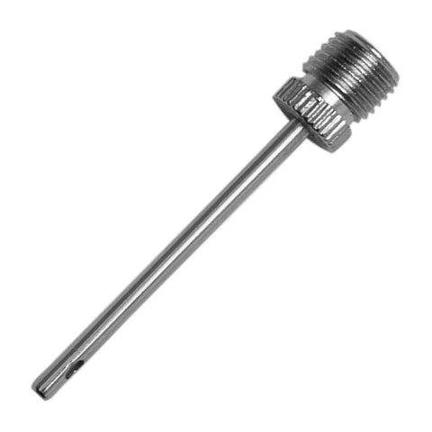 Close-up of a metal needle from the Ten Pack Metal Inflating Needles For Basketballs Indoor Outdoor Use Replacement Needles Compatible With Spalding Pumps