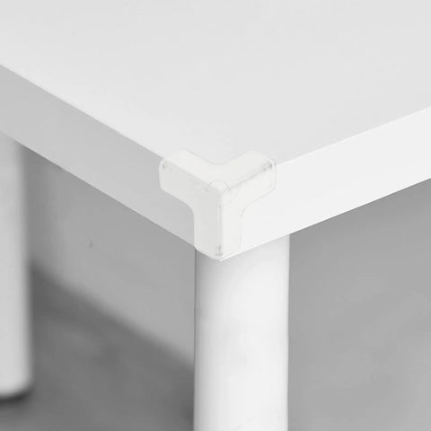 16 Pcs PVC Corner Protectors For Furniture With Adhesive Installation Clear Edge Guards on table corner