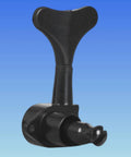 Get Your Bass Guitars Tuned Smooth As Butter With This 4 Piece Set Of Black Metal Tuning Machines Featuring Closed Gear Housing. Single black metal tuning peg with a sturdy design.
