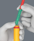 Close-up of hands adjusting 7516 VDE Kraftform Safe Torque Speed Torque Screwdriver With Five Preset Torque Values 2.4 2.8 3.2 3.6 4.0 Nm