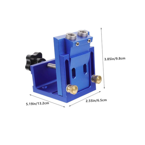 Pocket Hole Jig Kit For Precise Drilling And Easy Furniture Assembly, side view, durable aluminum alloy with quick clamp