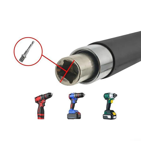 Slim 2-in-1 Torque Wrench Extender For Electric Drill, Auto Impact Socket Driver Tool Delivers Up To 74 Lb-Ft High Torque Power Perfect For Loosening Stubborn Motorcycle Car Repair Bolts Fast