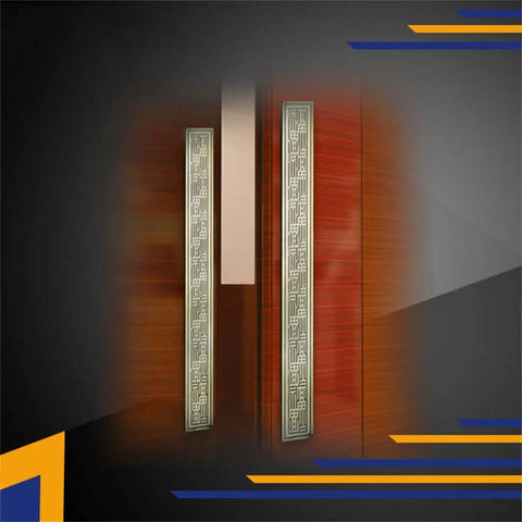 Boss Level Classic Wooden Push Pull Door Handle In Imitation Bronze Finish For Cabinets And Furniture Drawers With Screws Easy To Install Durable Hardware For Wardrobes Dressers And Chests 12 By 80 By 1800 Mm