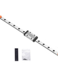 MGN9H 300mm Linear Rail Guide with stainless steel carriage block, bolts, and accessories for CNC machines and 3D printers.