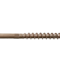 Exterior Grade Timber Screws 0.220 Inch By 4 Inch Double Barrier Coated Washer Head Sawtooth Point Tan Finish single screw
