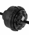 Heavy Duty Front Left Engine Mount For 4.2L L6 Chevy Trailblazer Tahoe Suburban 2002 To 2009, round black rubber mount with bolts.