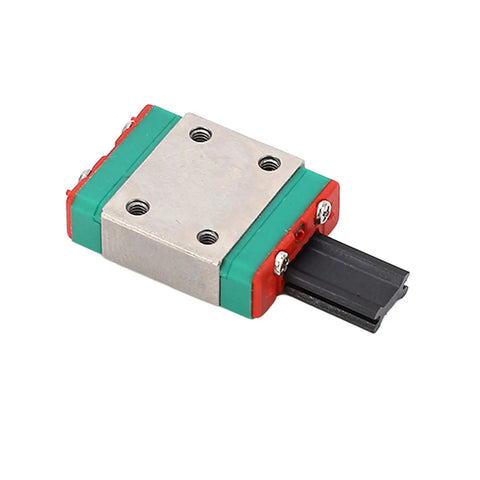 Miniature Linear Motion Rail Slide Block For Ultra Smooth Operation In Automation Equipment, alloy steel, 1 unit, black rail